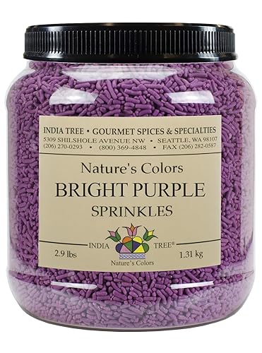 Bright Purple Sprinkles, Shimmery Sugar Sprinkles for Baking and Decorating, 2.9 Lb Canister (Pack of 1)
