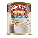Caffe D’Vita Sugar Free French Vanilla Cappuccino Mix - Instant Cappuccino Mix, Gluten Free, No Cholesterol, No Hydrogenated Oils, 99% Caffeine Free