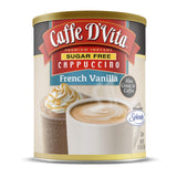 Caffe D’Vita Sugar Free French Vanilla Cappuccino Mix - Instant Cappuccino Mix, Gluten Free, No Cholesterol, No Hydrogenated Oils, 99% Caffeine Free