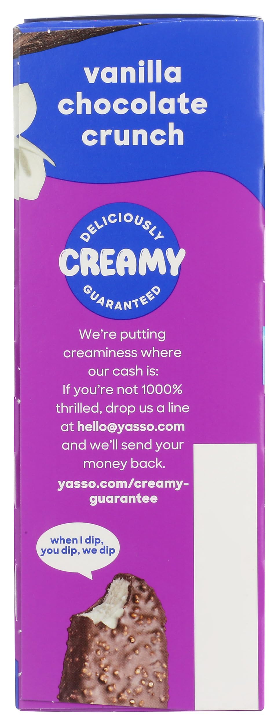 Yasso Vanilla Chocolate Crunch Frozen Yogurt Bars, 10.6 FZ