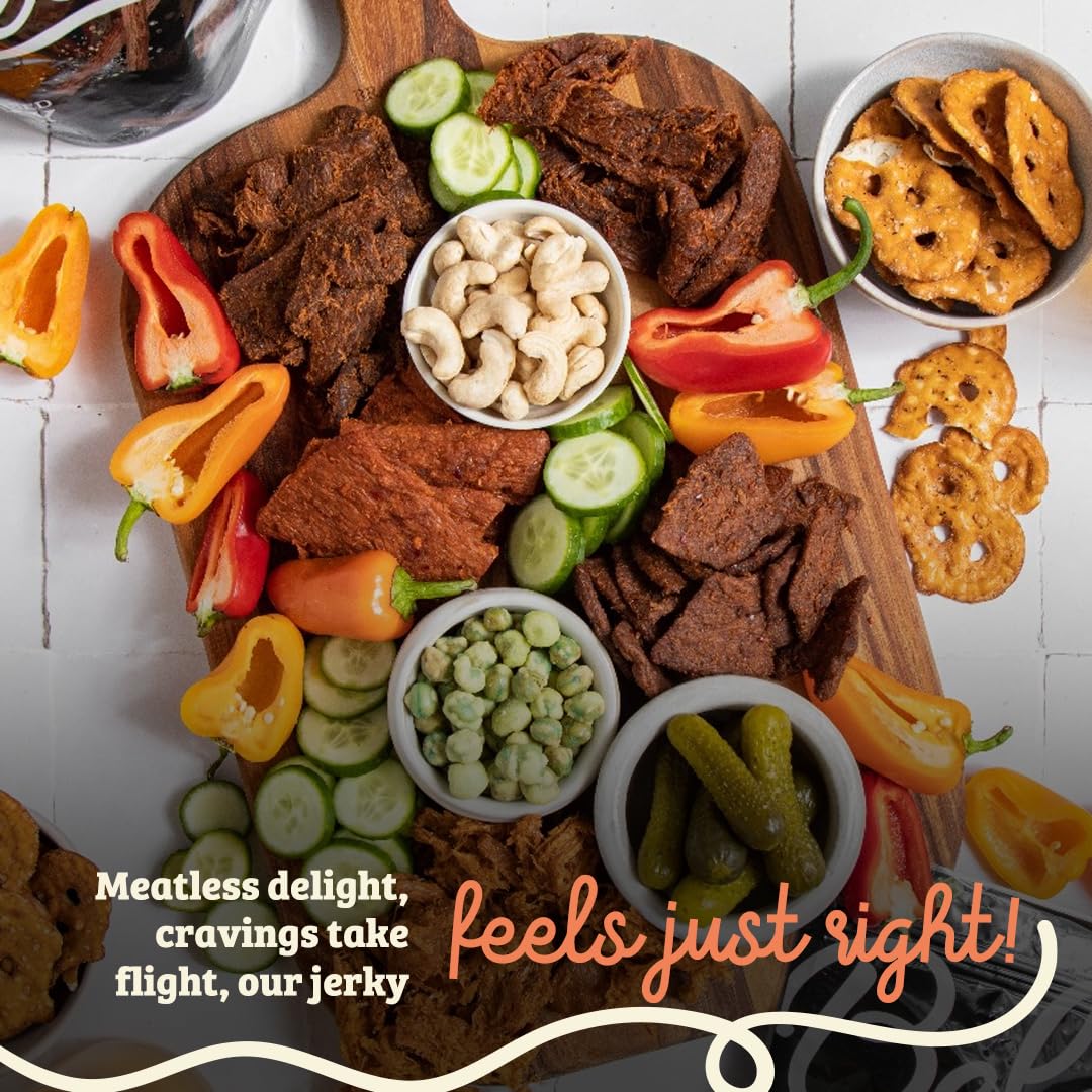 Beleaf Spicy Plant-Based Jerky | Delicious Meat Substitute | Low Carb, Non-GMO, Dairy Free, Plant Protein | Natural Ingredients | Spicy Healthy Snack