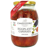 Sicilian Eggplant Caponata, Appetizer, Big Jar 34.5 oz, Sicilian recipe for Antipasto, side dish or pasta with Eggplant, Tomato, Onion, Celery, Olives
