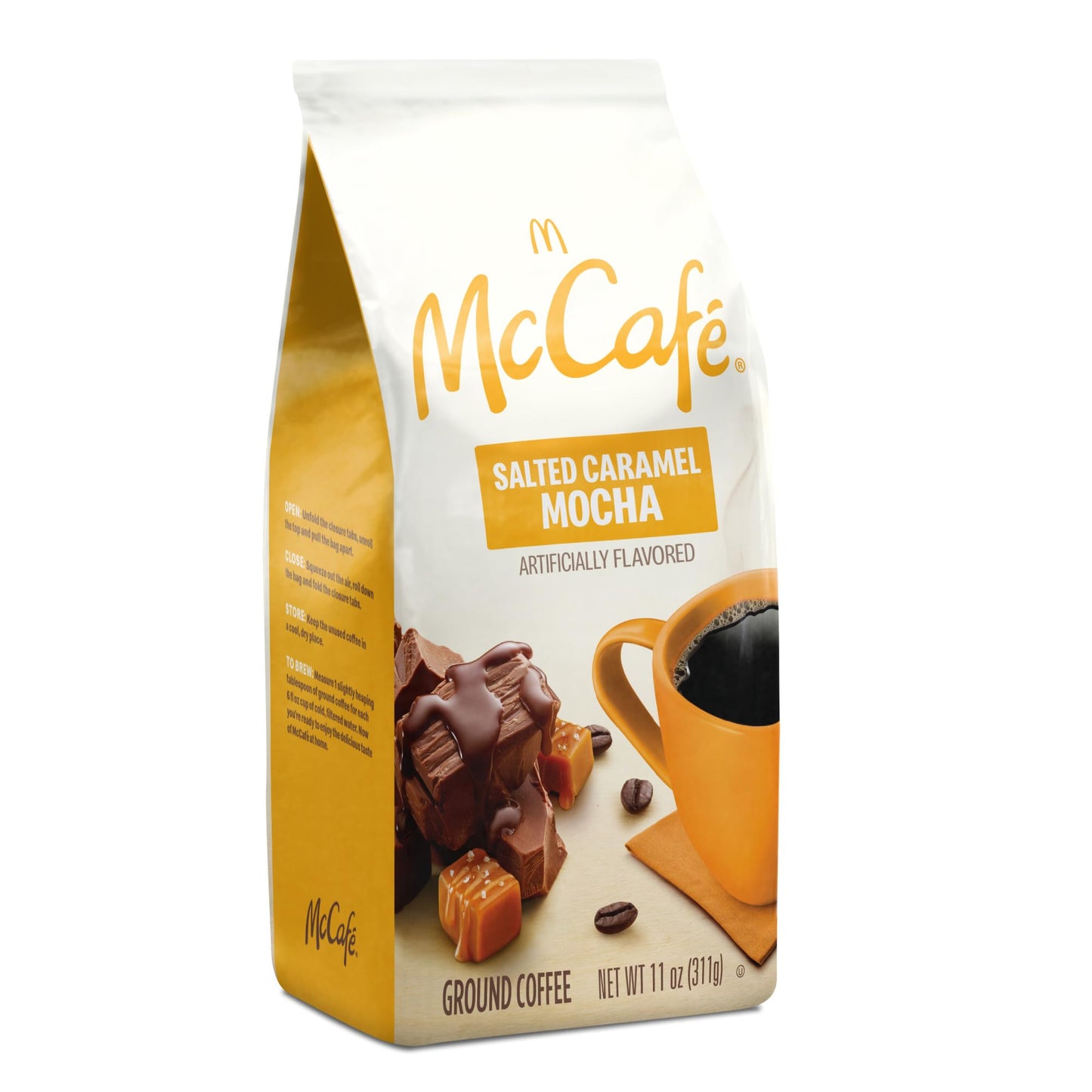 McCafe Salted Caramel Mocha, Ground Coffee, Flavored, 11oz. Bagged
