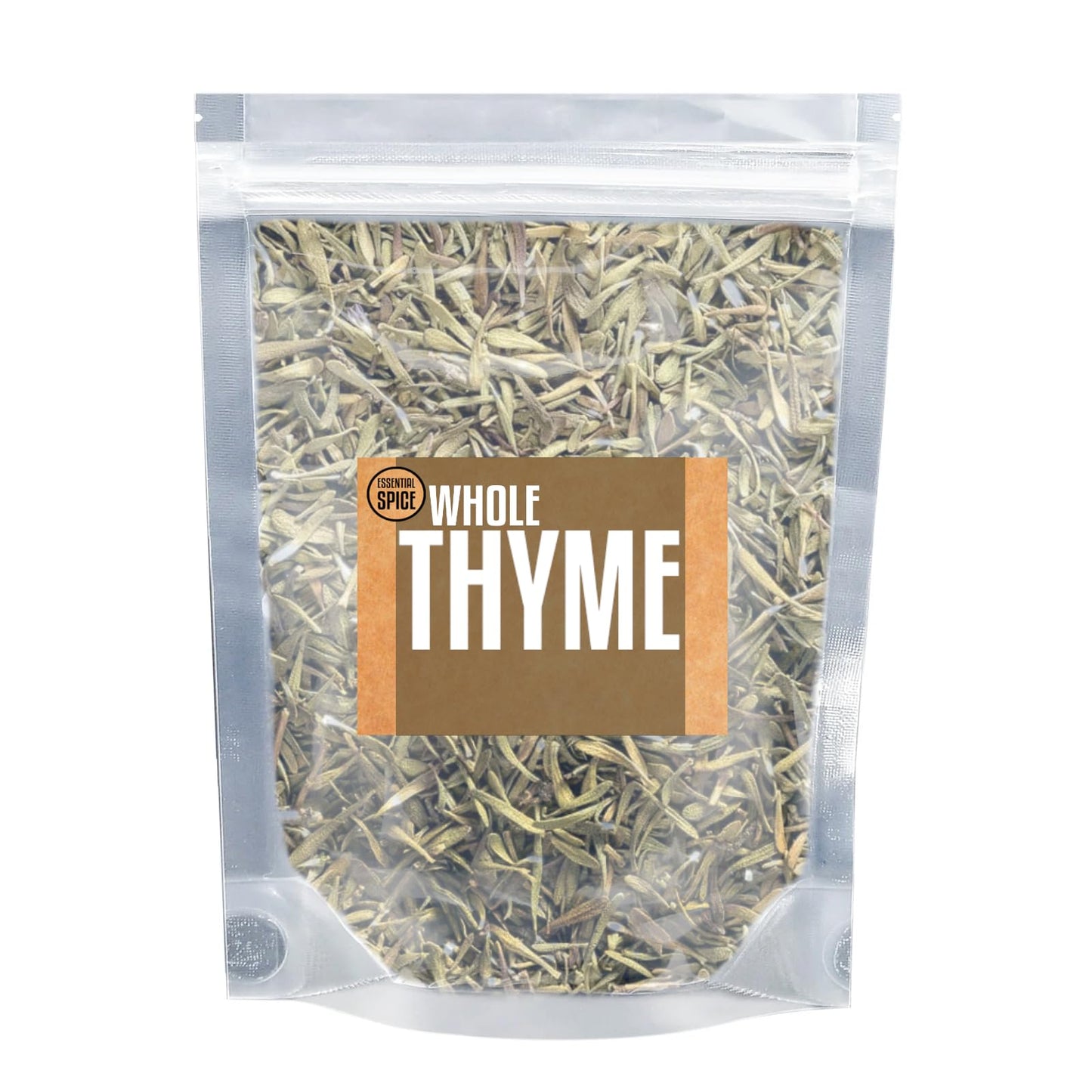 Essential Spice Whole Thyme - Earthy, Minty & Herbaceous Flavor - Dried Thyme Leaves for Roasting, Stews, Soups & Mediterranean Cooking (6 Ounces)