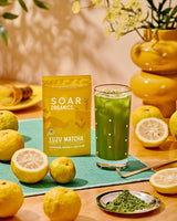 Soar Organics - Yuzu Matcha Green Tea Powder - Ceremonial Matcha & Yuzu Peel Powder Blend (1.76 oz)
