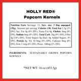 Holly Red Popcorn Kernels - Dell Cove Spices - Unique Christmas Holiday Popcorn Gift for Gourmet Popcorn Lovers - X-Mas Movie Night Unpopped Kernels