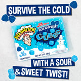 Impact Confections - WARHEADS Winter Blue Raspberry Cubes - 3.0 oz Theater Box - 2 pack