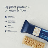 Blueprint Bryan Johnson Macadamia Nut Protein Bars - 9G Plant Protein - Vegan, Low Carb, Low Sugar, Keto-Friendly Snacks - Non-GMO, Raw Nut Bar
