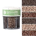 Sweets Indeed Dye Free Chocolate Sprinkles 6 Cell Jar - No Artificial Dyes Quins, Jimmies and Star Sprinkles for Baking & Decorating Cupcakes