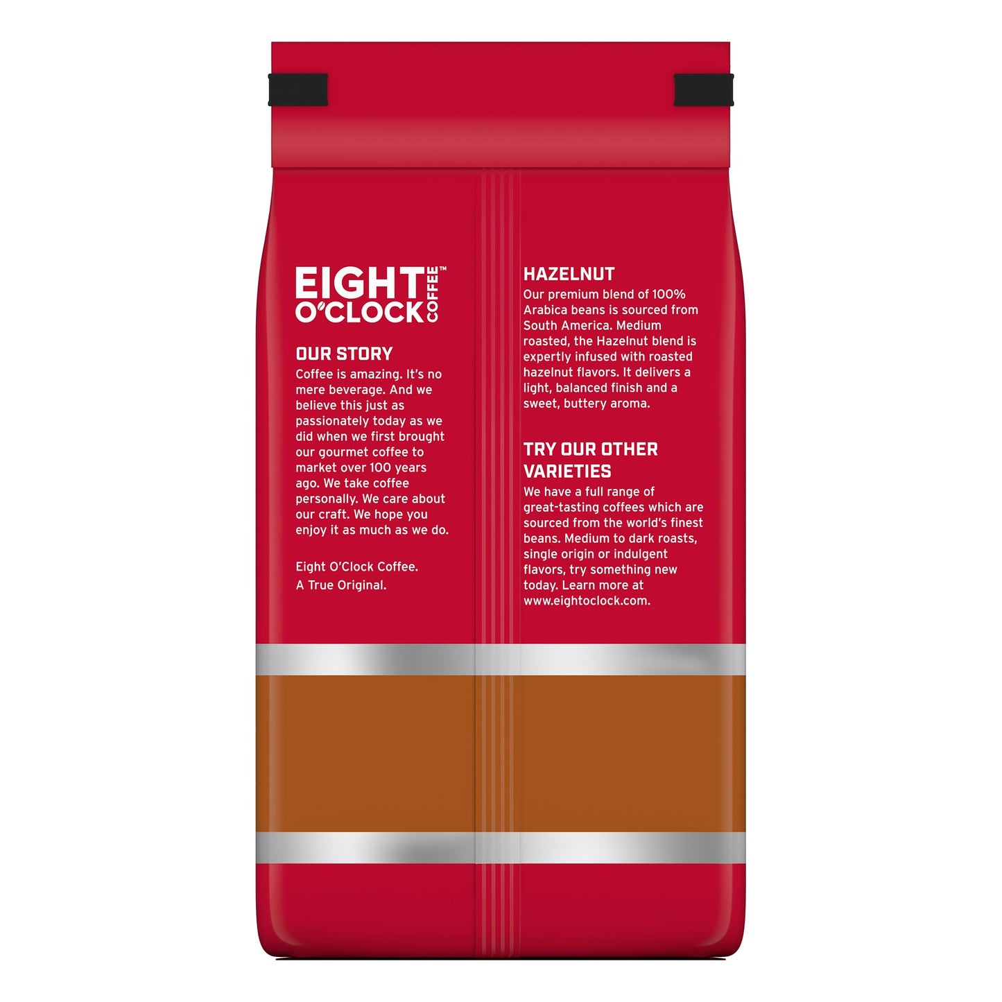 Eight O'Clock Coffee Hazelnut, Medium Roast, Whole Bean Coffee, 20 Ounce 100% Arabica, Kosher Certified