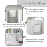 MONJITA Lint Bin for Laundry Room, Magnetic Lint Trash Can for Dryer, Modern Lint Holder, Lint Box for Laundry Room Organization, Wall Mounted Trash