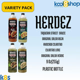 Herdez Taqueria Street Variety Pack Sauce 9 oz Plastic Bottle 4 Pack + 1 Taco Stand by KOOL8SHOP Infinite Deals