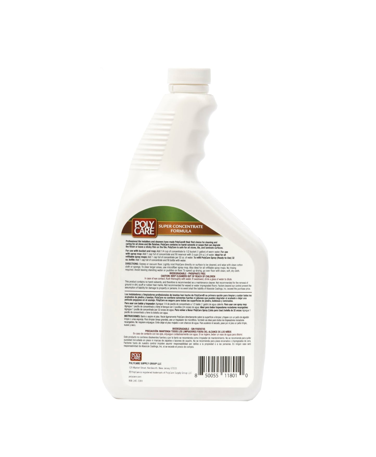 PolyCare Stone & Tile Floor Cleaner Super Concentrate - 32 Fl Oz - Fresh- Dilute Concentrate with Water for Spray Mops and Spray Bottles