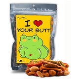 Love Your Butt Trail Mix for Women and Men Stocking Stuffers Wife Husband Girlfriend Boyfriend Easter Basket Ideas Frog Lovers Gourmet Spicy Snack