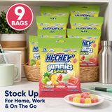 Hi-Chews Gummy Candy, 9 Bags, Soft Chew Fruit Candy for Snacking and Sharing, Green Apple Pineapple Watermelon Flavors, Gluten Free Sweet and Sour