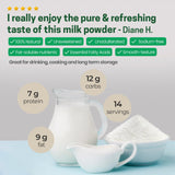 Z Natural Foods Premium Whole Milk Powder - Powdered Milk for Baking, Cooking, Drinks - Dry Milk Powder, Pasteurized, Non-GMO, Gluten-Free, Kosher-Certified, 1 lb