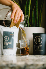 Healthy Bean Espresso Organic Coffee Beans Whole - Low Acid Coffee for Sensitive Stomach, Strong and Rich Flavor - USDA Organic, Dark Roast Whole
