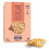 Three Farm Daughters High Fiber Pasta Rotini Pack, Low GI, Non GMO Rotini Pasta Noodles, Low Net Carb, Made in the USA, 12 oz. (1 Pack)
