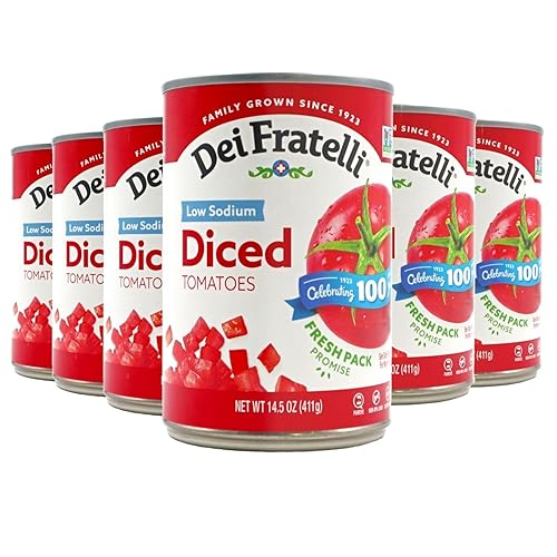 Dei Fratelli Low Sodium Diced Tomatoes (14.5 oz. Cans, 12 pack) - Vine-Ripened - Non-GMO