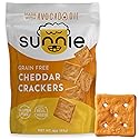 Sunnie Gluten Free Cheddar Crackers, Healthy Grain-Free Cracker Made with Real Cheese, Snacks for Kids & Adults, Made with Avocado Oil, Low Calorie