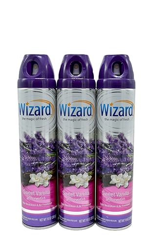 Wizard The Magic of Fresh Air Freshener 10Oz Sweet Vanilla Lavender Pack of 3