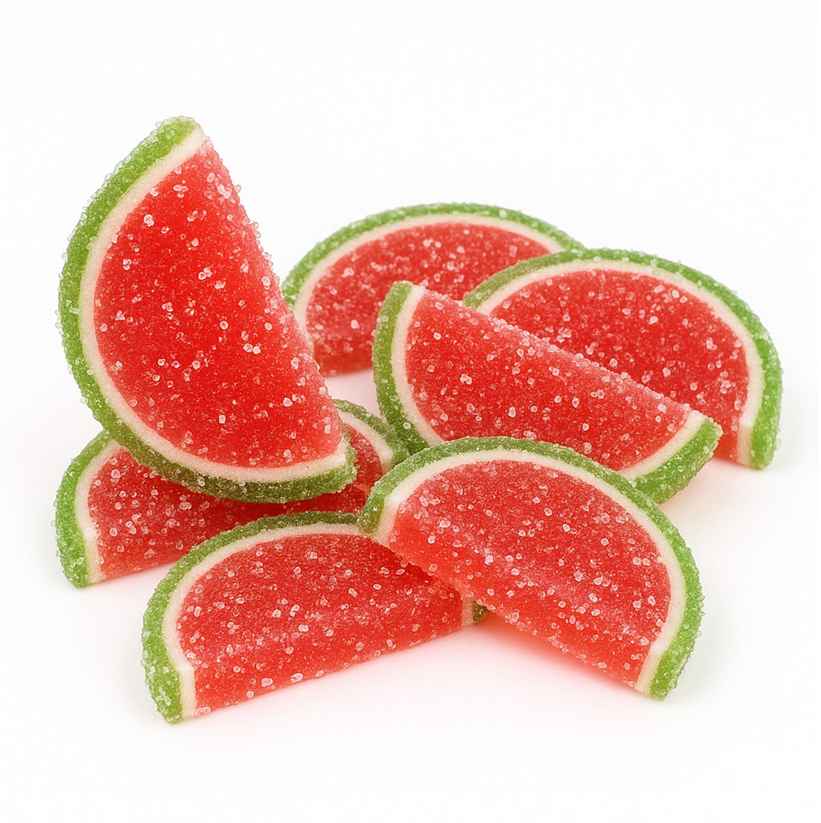 NY Spice Shop Watermelon Fruit Slices Candy - 8 Ounce Sweet Flavor Chewy Jelly Fruit Slices Candy - Old Fashioned Sliced Watermelon Fruits Gummies