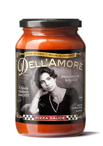 Dell'Amore Premium Marinara Sauce - Low Sodium - No Added Sugar - Vegan - Gluten Free - Family Recipe with Fresh Ingredients - Pizza Sauce - 16oz/12