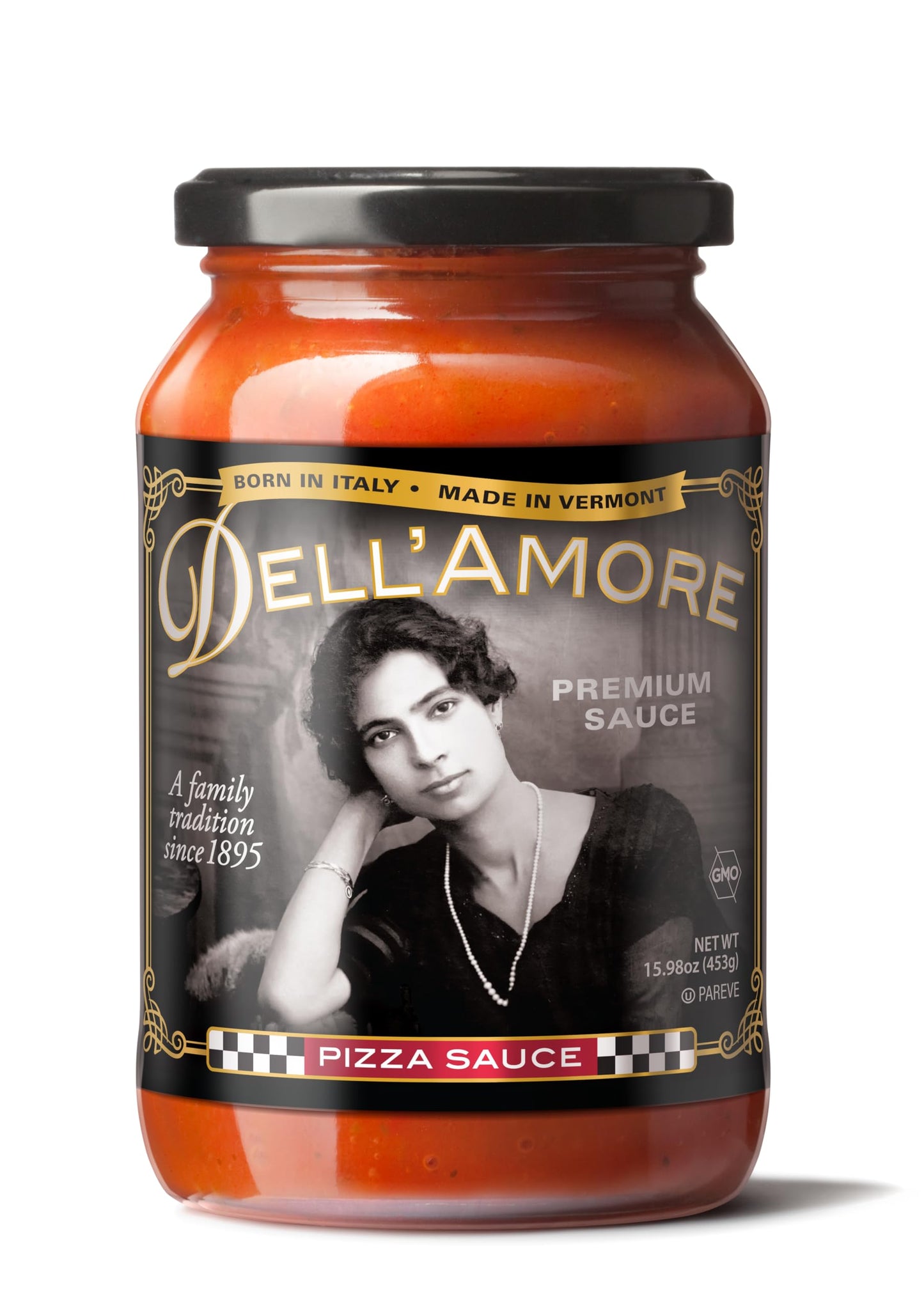 Dell'Amore Premium Marinara Sauce - Low Sodium - No Added Sugar - Vegan - Gluten Free - Family Recipe with Fresh Ingredients - Pizza Sauce - 16oz/12