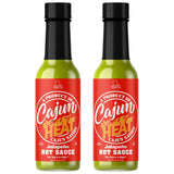 Cajun Nation CAJUN HEAT Jalapeno Hot Sauce 5oz - Bold Green Pepper Flavor with No MSG - Authentic Louisiana Style Heat from the Cajun Coast - Low