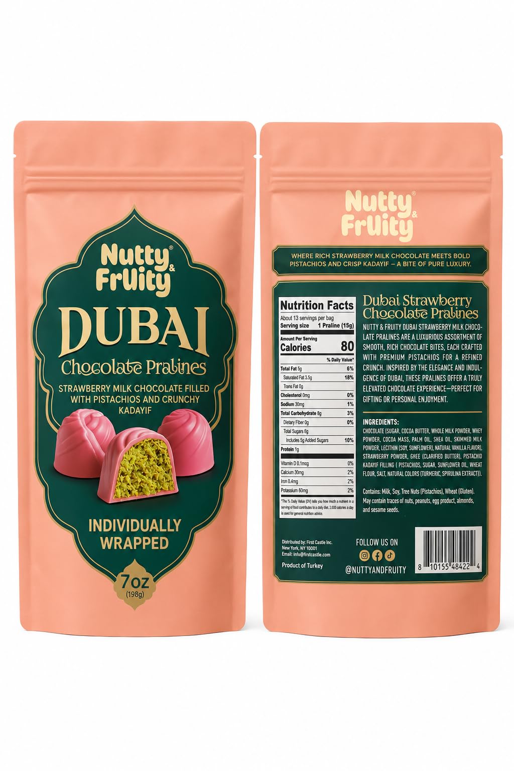 Nutty And Fruity Eb Chocolate Dubai Balls Strwbry, 7 oz