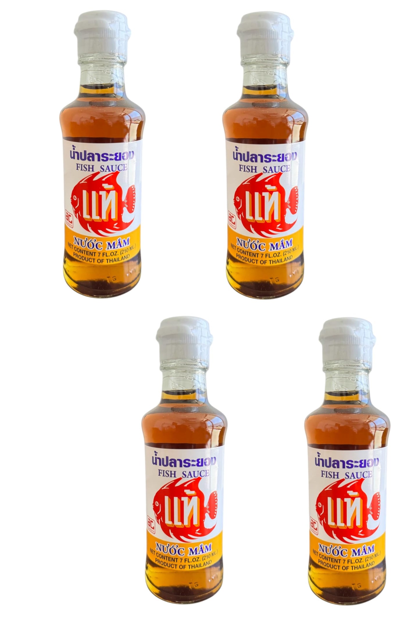 AquaNation Thai Fish Sauce (??????), Authentic Nuoc Mam from Thailand, Traditional Umami Rich Flavor, Ideal for Cooking, Dipping, and Marinades, 7 fl