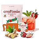 Craftmix Strawberry Mule Cocktail & Mocktail Drink Mixer, Skinny Mixes - Water Flavoring Packets - Made With Real Fruit - Vegan, Low-Carb, Low-Sugar