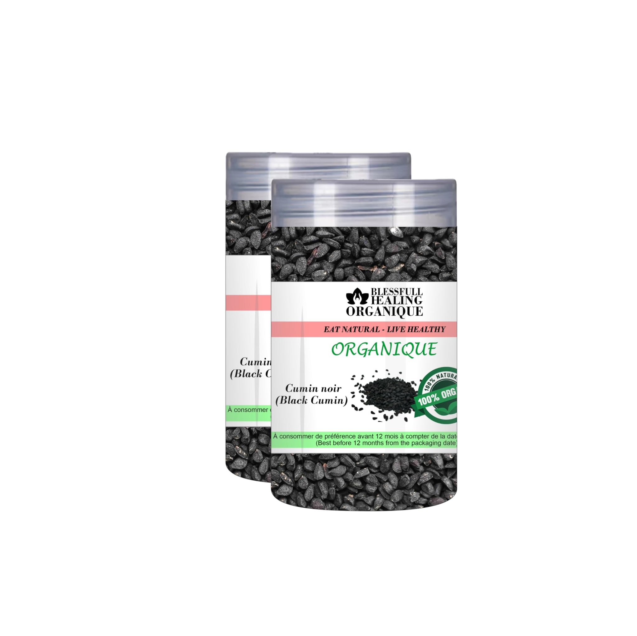 Blessfull Healing Organic Black Cumin 100 Gram (3.52 oz) Each (Pack Of 2) = 200 Grams, Vegan