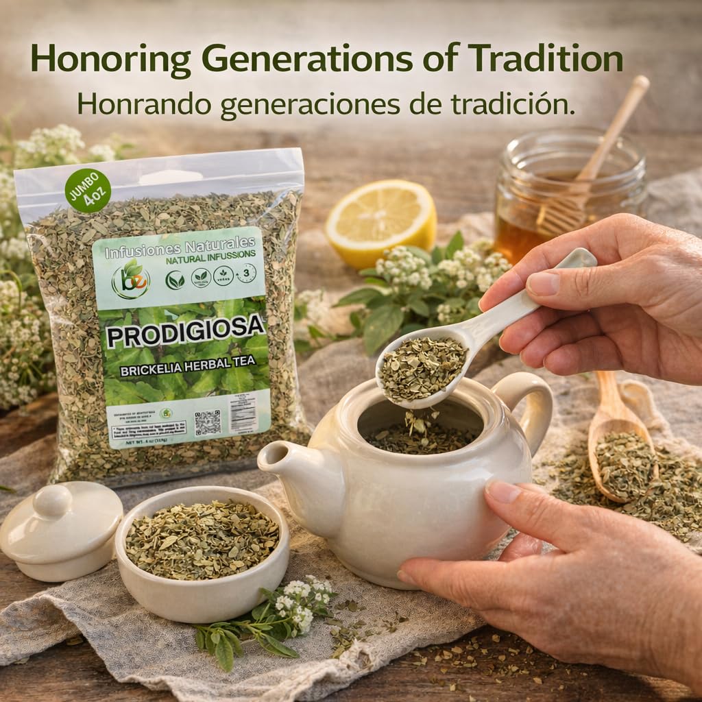 Prodigiosa Herbal Tea - 4 oz (113g) - 100% Natural Mexican Herb - Wildcrafted Brickellia - Vegan, Non-GMO - Loose Leaf Herbal Infusion - by