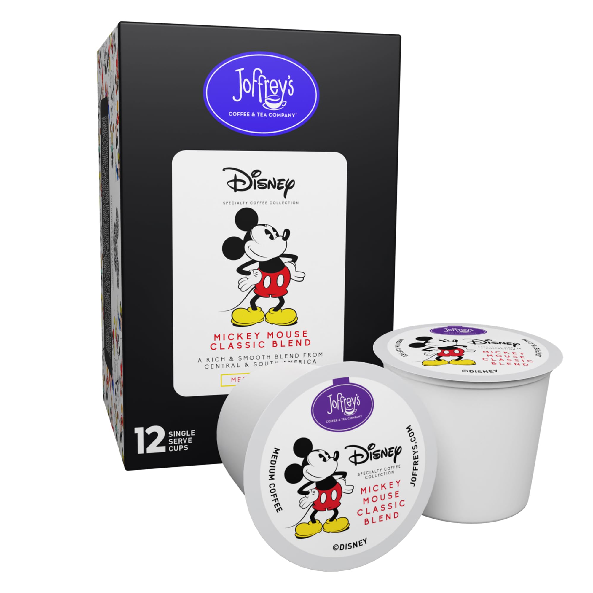 Joffrey's Coffee - Disney Mickey Mouse Classic Blend, Disney Specialty Coffee Collection, Artisan Medium Roast Coffee, Arabica Beans