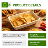 AICHEF 100 Pack 30 oz Large Paper Bowls for Salad, Pasta, Nacho, Burrito, Microwavable Wide Deep Disposable Bowls for Potato, Taco Bar Party Catering