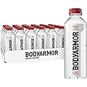 BODYARMOR SportWater Alkaline Water, High Alkaline Bottled Water, pH 9+, 700mL (24 Pack), Refreshing Electrolyte Drink Pack, Wide Mouth Bottle