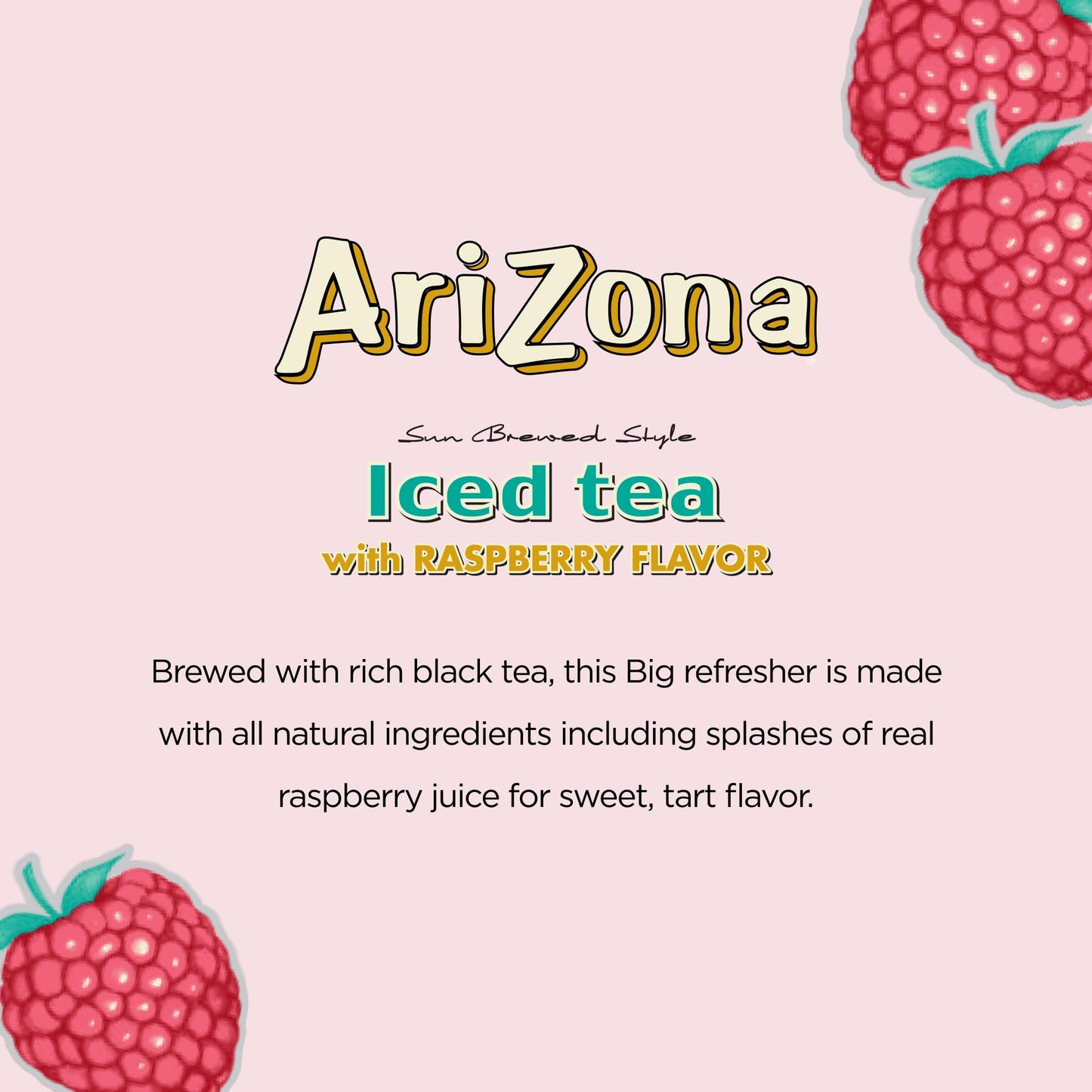 Arizona Raspberry Tea - Big Can, 22 Fl Oz (Pack of 12)