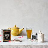 Villa Jerada, Saffron Rose Green Tea - 150g (12 Silken tea bags) - Moroccan saffron (SAFFRON GREEN TEA - 1 BOX)