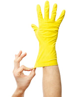 SteadMax 1 Pair Cleaning Gloves, Reusable Natural Rubber Dish Gloves, Waterproof Latex Non-Slip Dishwashing Gloves for Kitchen and Household (X-Large