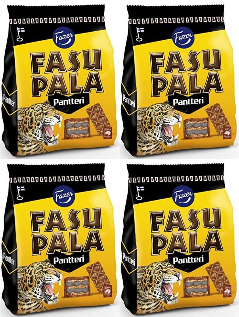 Fazer Fasupala Pantteri wafer 4 Packs of 215g 7.6 oz