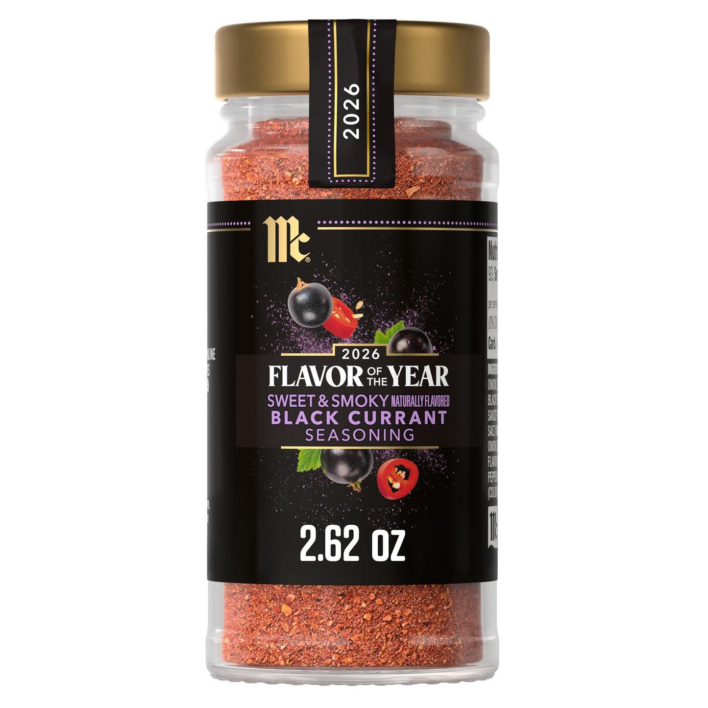 McCormick Seasoning, Black Currant, Sweet & Smoky, 2026 Flavor of the Year, Sweet, Savory & Balanced Black Currant Rub, 2.62 oz