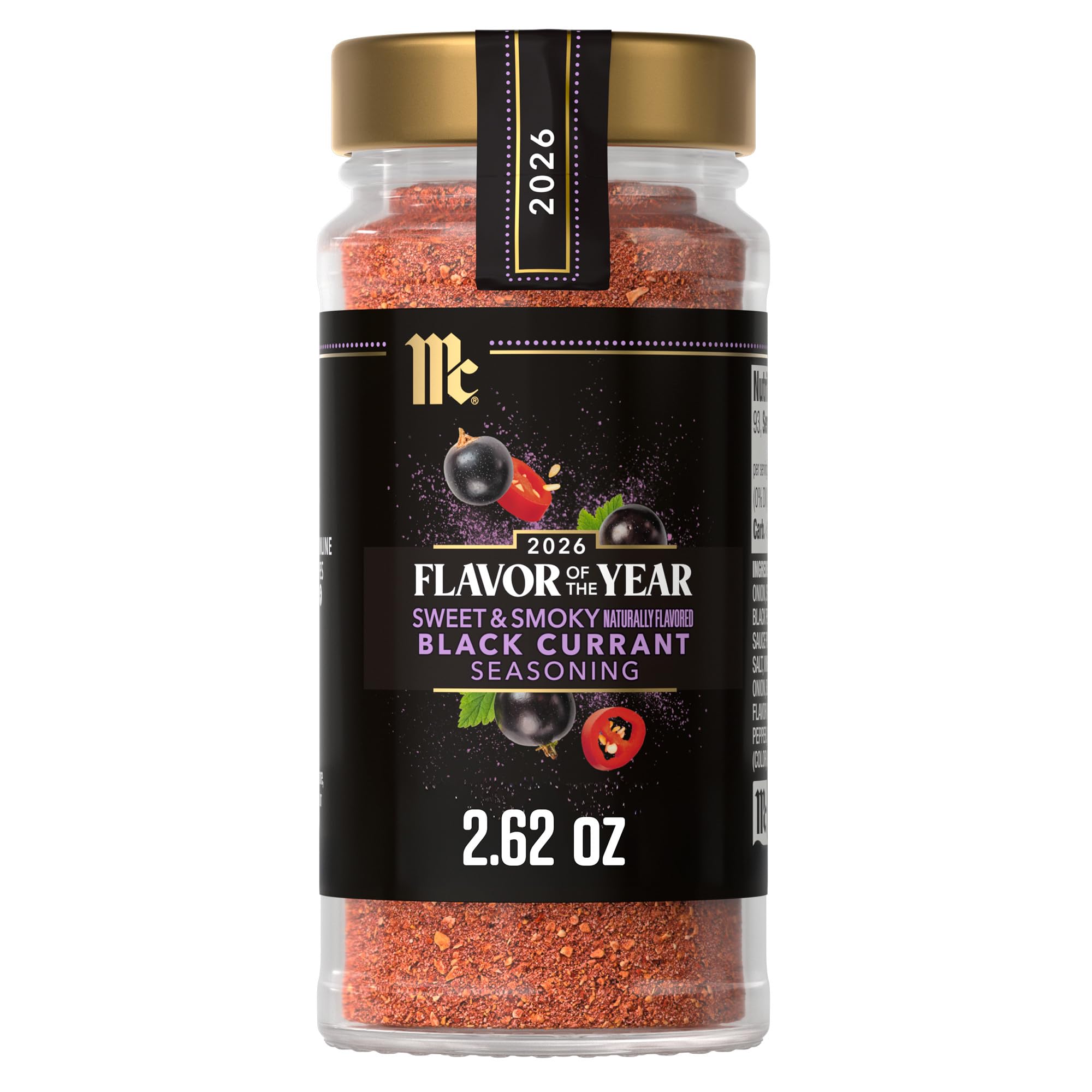 McCormick Seasoning, Black Currant, Sweet & Smoky, 2026 Flavor of the Year, Sweet, Savory & Balanced Black Currant Rub, 2.62 oz