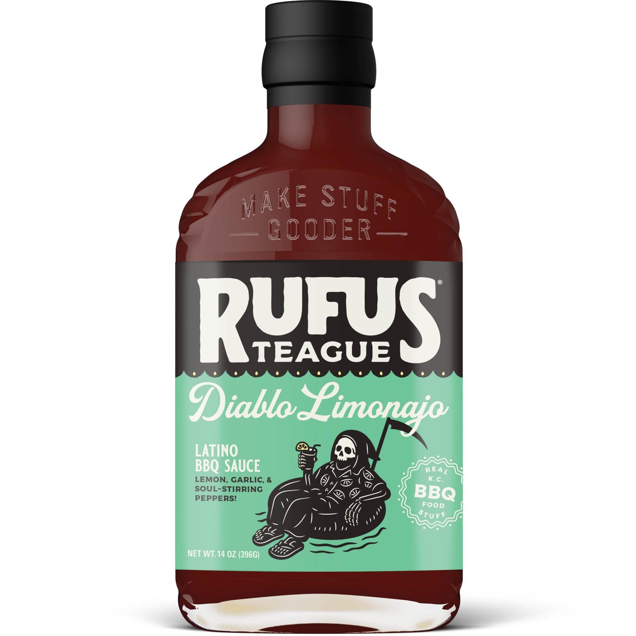 Rufus Teague Diablo Limonajo Gourmet BBQ Sauce with Garlic and Lemon, 14 oz