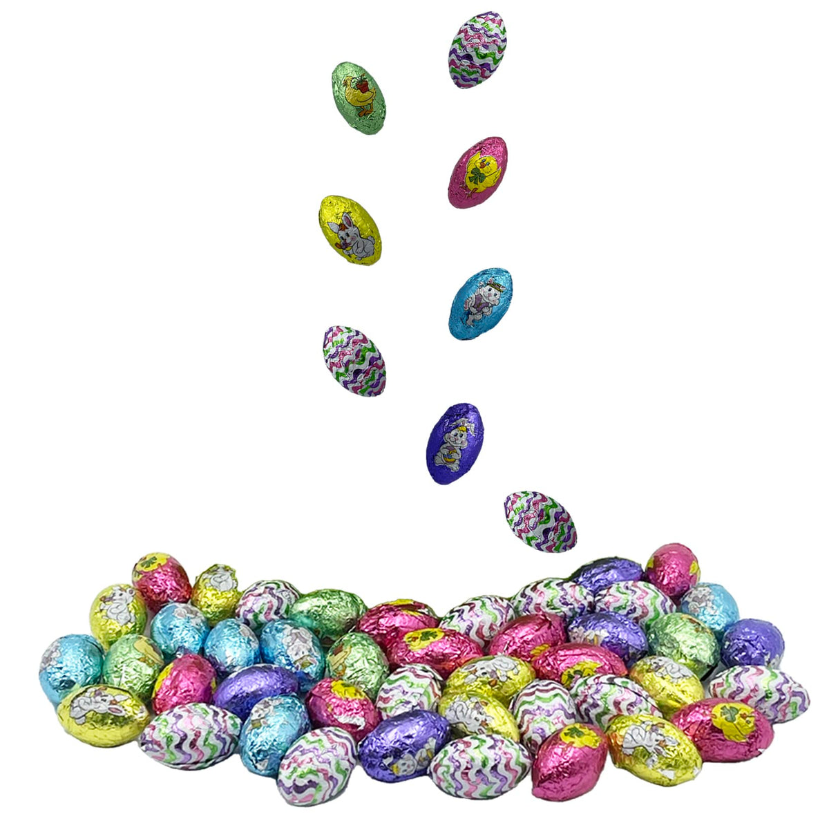 Fruidles Easter Puppy Double Crisp Eggs, Happy Easter Day Eggs, Party Bag Fillers, Individually Wrapped Foils, Kosher Certified (6-Pack Variety)