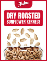 Fisher Dry Roasted Sunflower Seeds Kernels with Sea Salt, 7.25 oz, Sunflower Seeds to Eat, Gluten-Free, No Sugar Added, Crunchy Snacks for Adults