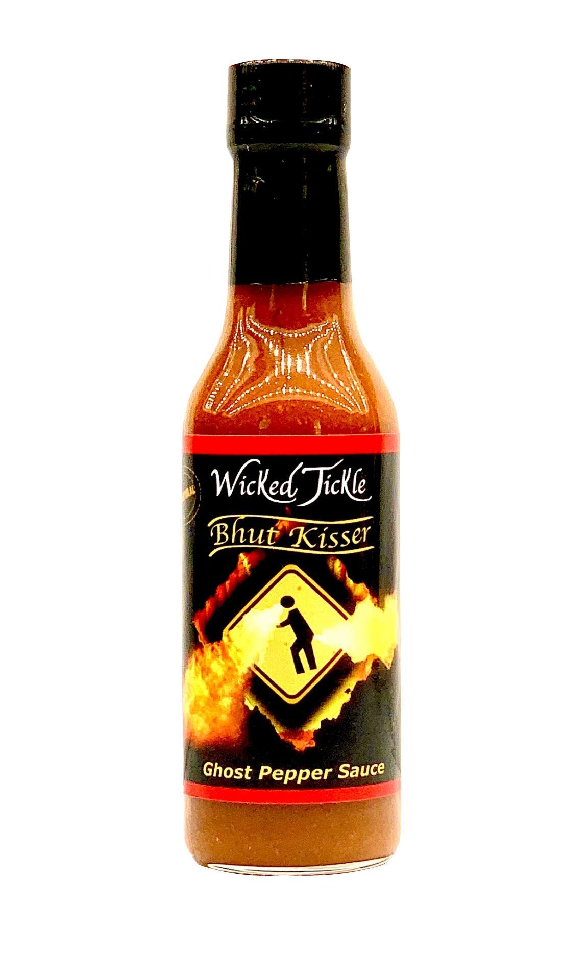 Wicked Tickle Ghost Pepper & Habanero Hot Sauce Gift Set - 4 Pack + Bonus 7 Ghost Peppers, 5 oz Bottles