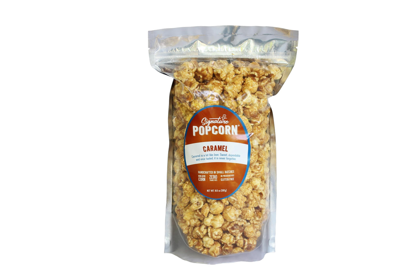 Signature Popcorn, Classic Caramel Popcorn Snack, 3-Pack Large Resealable Bags, Gourmet Popcorn, Gluten-Free, Sweet & Crunchy Treat, Non-GMO, Made