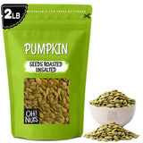 Oh! Nuts Pumpkin Seeds - Roasted Unsalted - 2 lb - No Shell Pepitas - Packed in New York Zip-Seal Bag for Exceptional Freshness