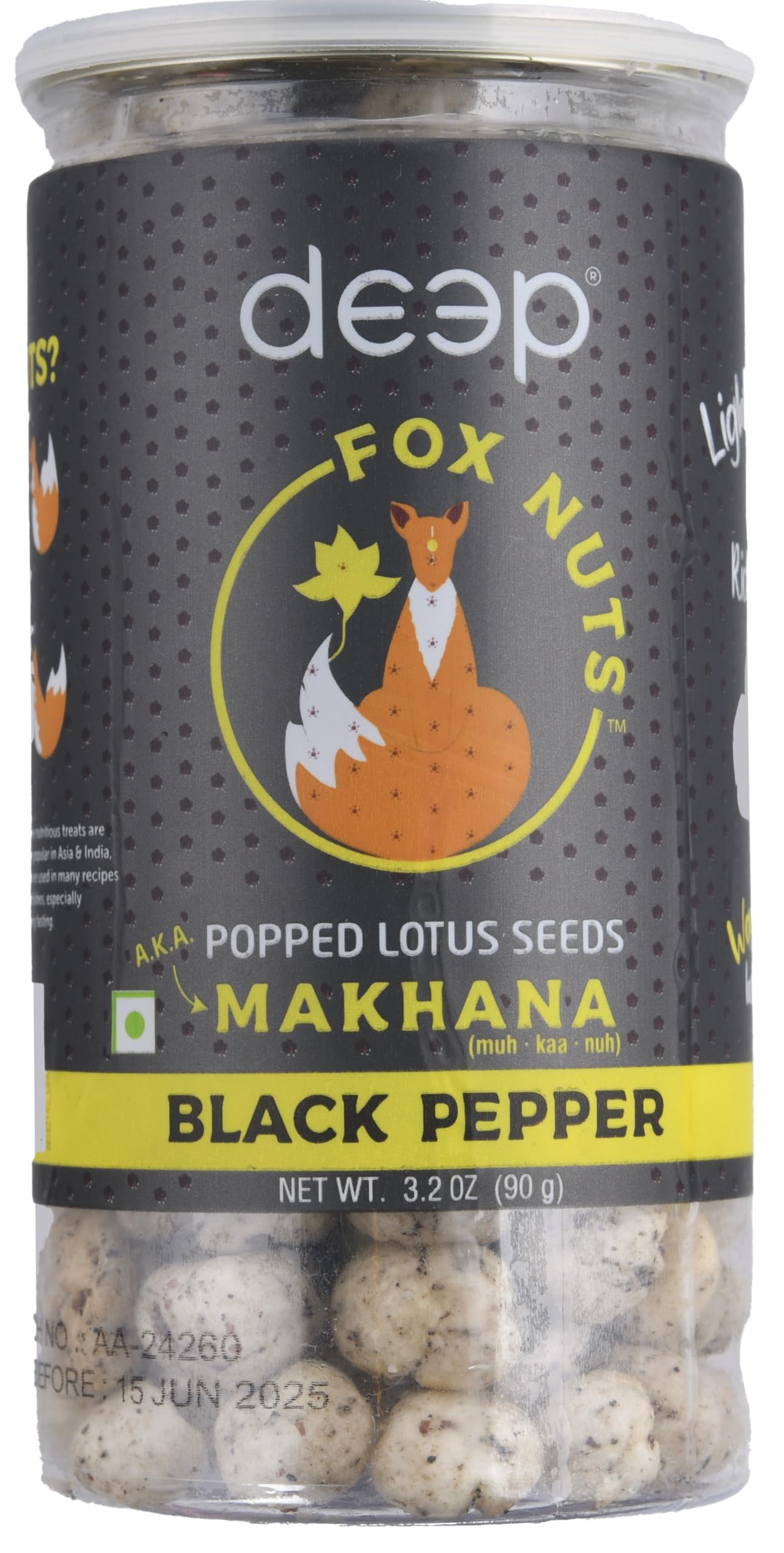 Black Pepper Makhana (3.2oz)